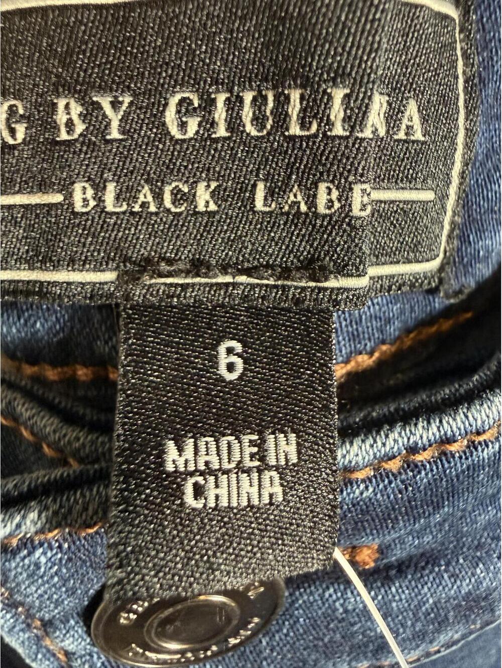 NWT G by Giuliana Black Label Straight Lace Hem Jeans Size 6 - Picture 7 of 7